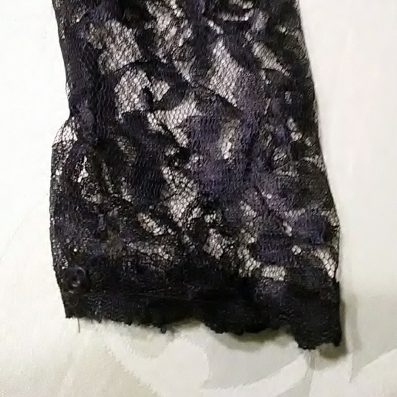 Vintage Black Lace/Feathered Dress Flash Sale - Picture 4 of 5